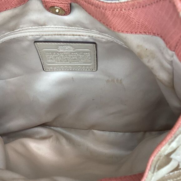 Coach Maggie Madison TanOrange OpArt Classic Hobo - Picture 15 of 16